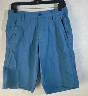 Men UNDER ARMOUR Loose HeatGear Golf Shorts Size 30 Blue Stretch UA Pockets
